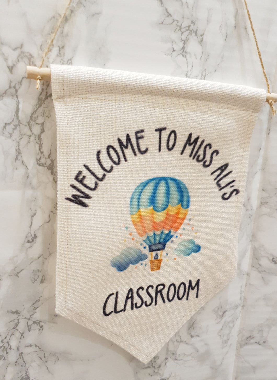 Personalised Welcome 'hot air balloon' Wall hanging