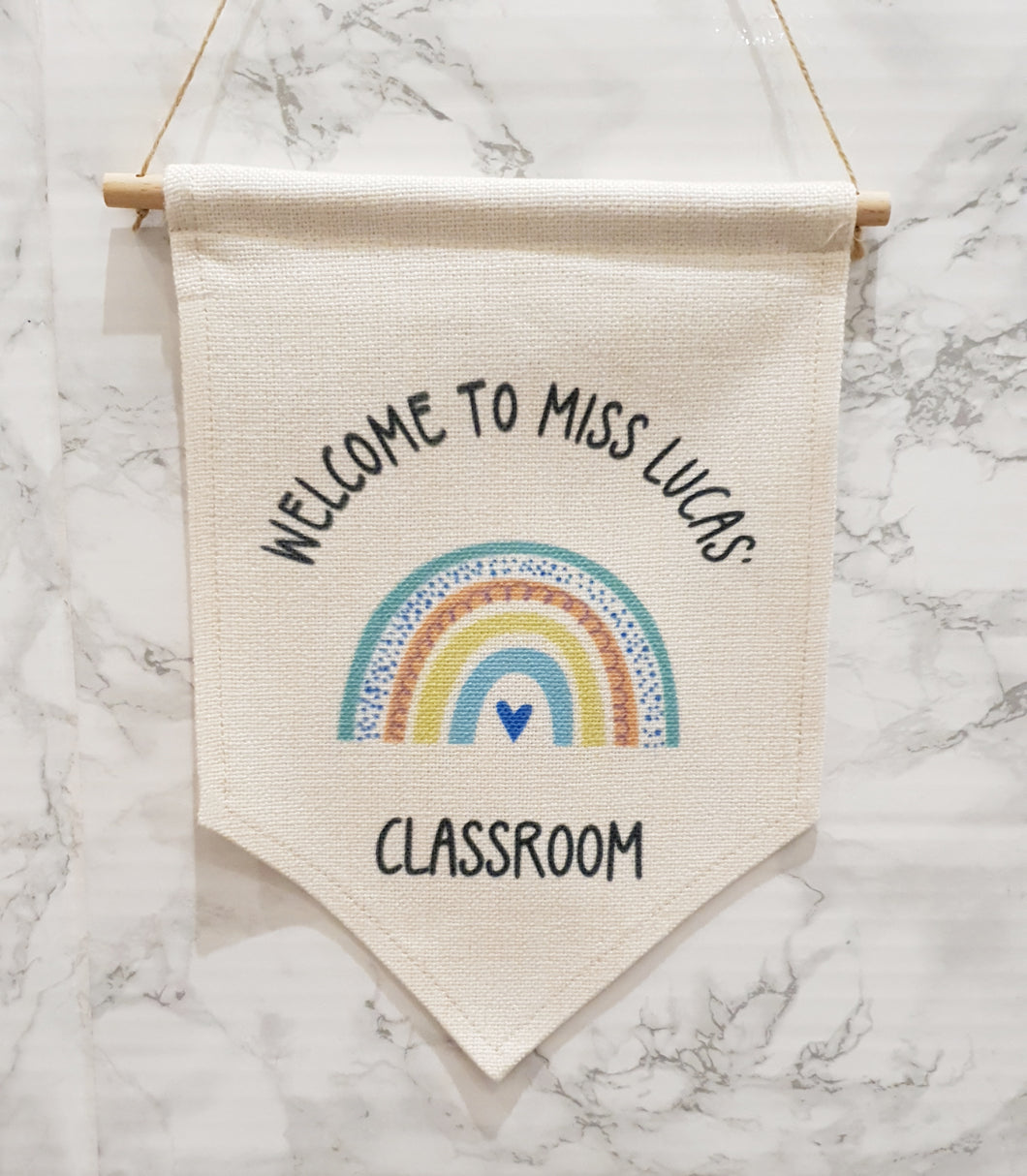 Personalised Welcome 'rainbow' Wall hanging